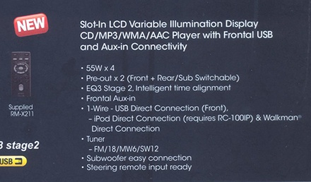 SONY XPLOD CDX-53050UI (Slot-In LCD Variable illumination Display CD/MP3/WMA/AAC Player with Frontal USB and Aux-in Connectivity)