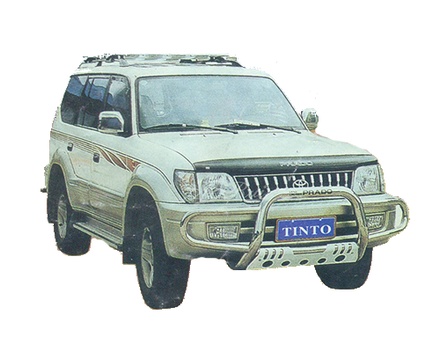 Grille Guard Stainless Steel With Alluminium Skid Plate For TOYOTA LANDCRUISER PRADO For Year 1995 - 2003 