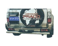 Rear Guard 3" With Step Pad at the Centre Stainless Steel For TOYOTA LAND CRUISER PRADO For Year 1995 - 2003