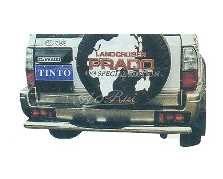 Rear Guard 3" With Step Pad at the Centre Stainless Steel For TOYOTA LAND CRUISER PRADO For Year 1995 - 2003